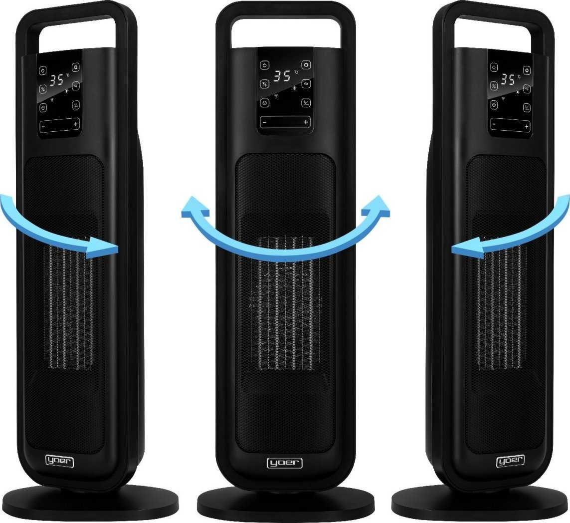 Grzejnik 2000W + WI-FI + Pilot, YOER Feno FH04BK FARELKA Elektryczna
