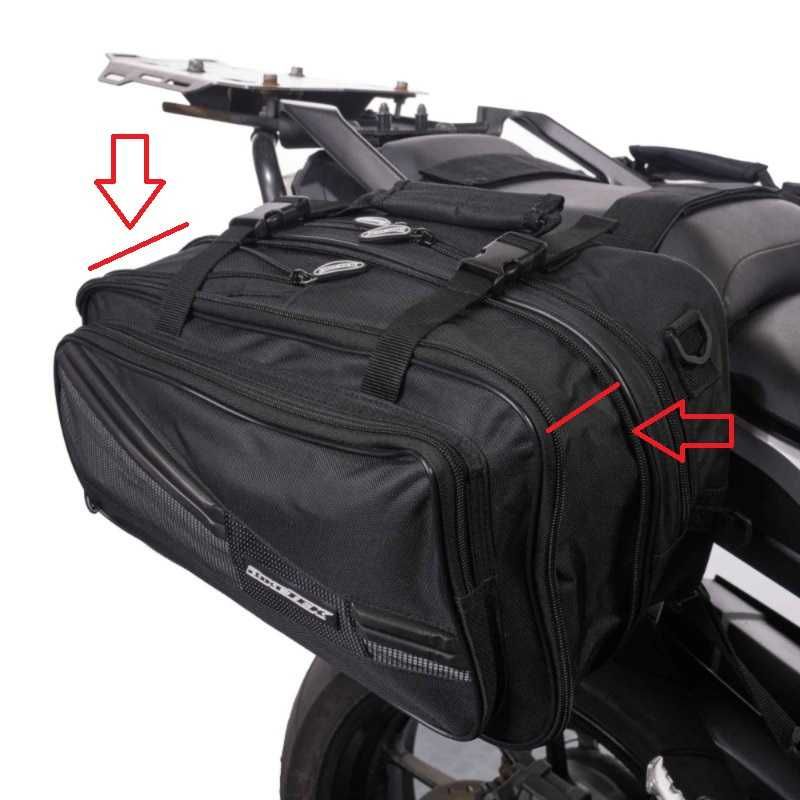 Par de malas alforges expansíveis mota moto