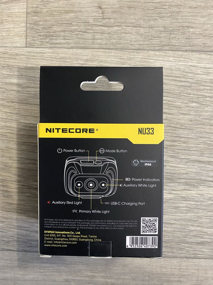 Ліхтар налобний Nitecore NU33 з акумулятором