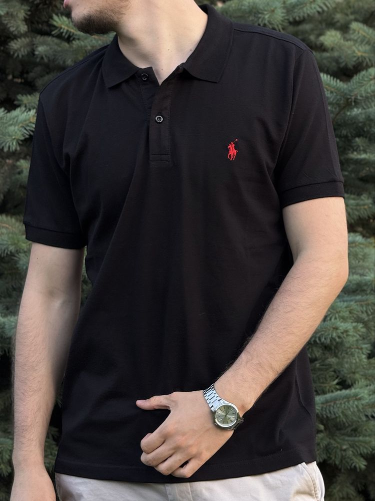 Футболка Polo Ralph Lauren воротник полузамок Поло ральф чоловіча літо