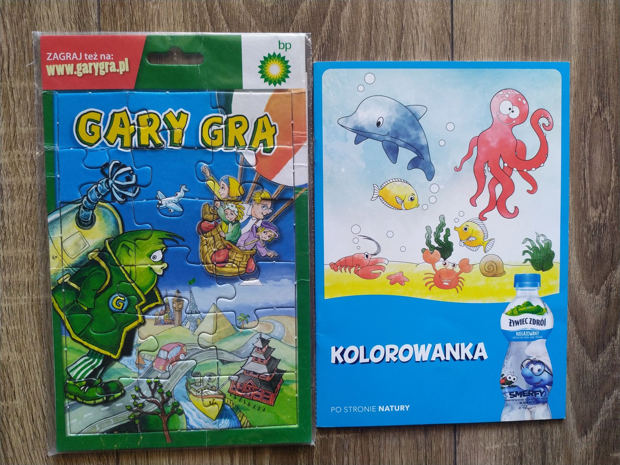 Kolorowanka o rybach i puzzle