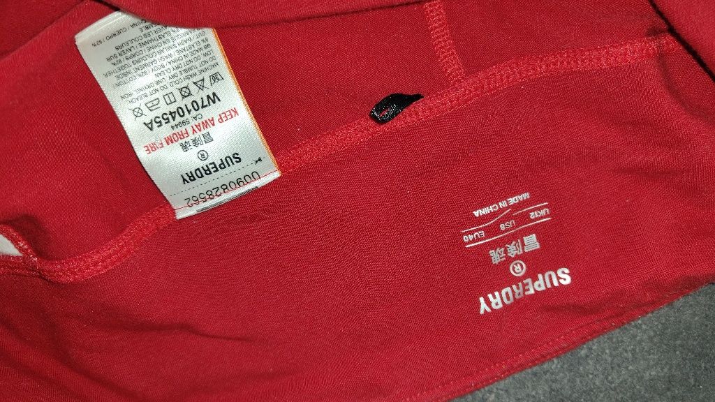 Getry legginsy Superdry r. 12 / L dresy czerwone
