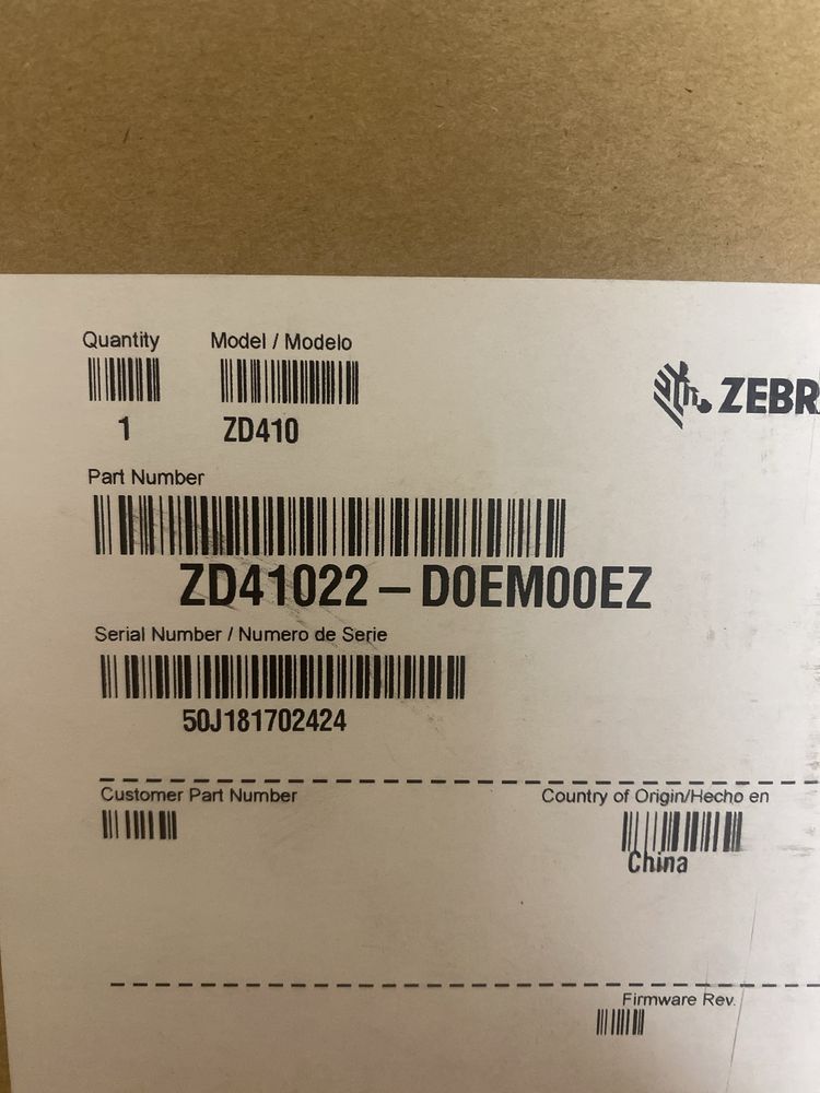Принтер этикеток ZEBRA ZD410(zd4102-d0em00ez)