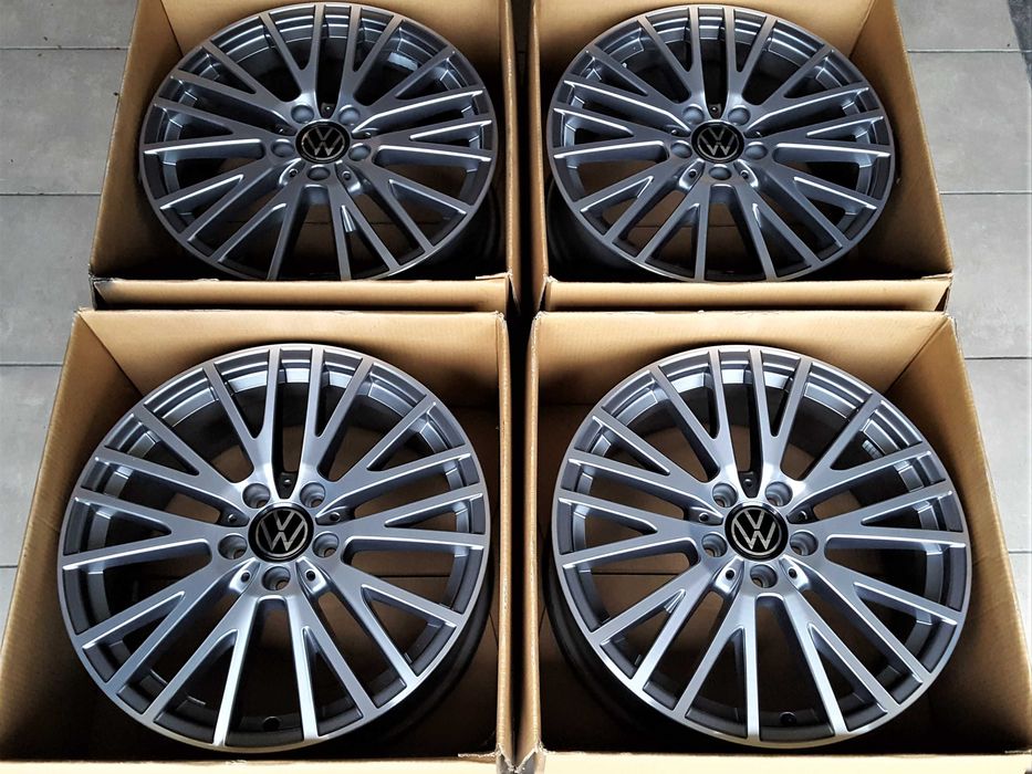 Alufelgi 18 5x112 VW Golf Passat Touran Caddy Jetta T-Roc GRAFIT ! 22#