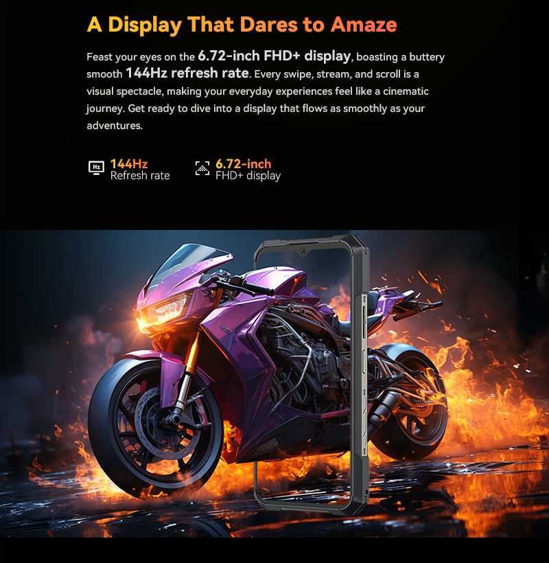 Cubot KingKong Х Pro 24/256Gb D8200, 100/5/32Mp, 10200мАч, 6,72"-144Гц