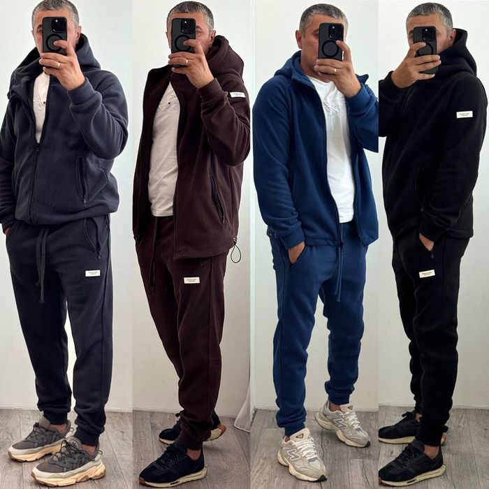 Теплий чоловічий спортивний костюм з флісу .44-46,48-52,54-56