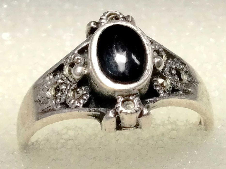 Srebrny pierścionek Vintage stary Retro PRL #013