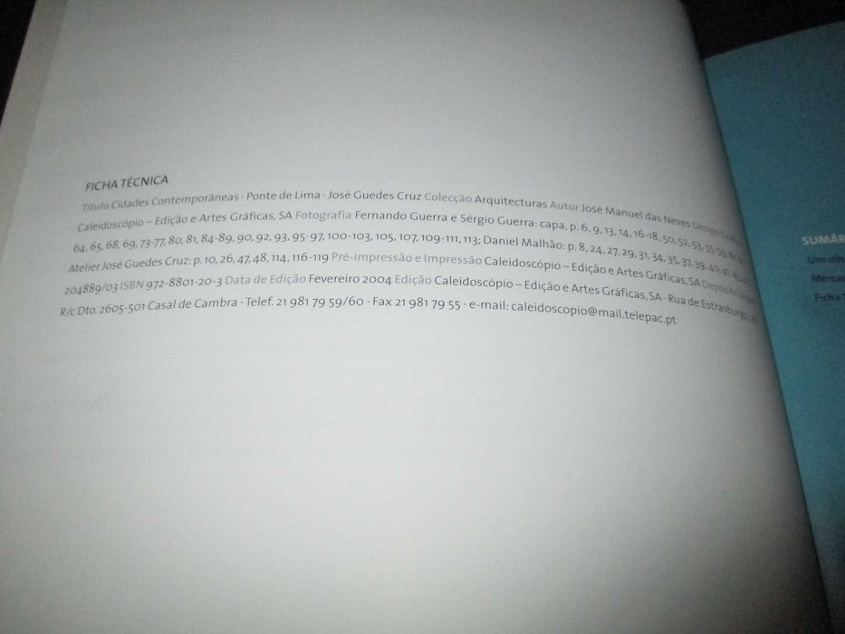Livro Cidades Contemporâneas José Guedes Cruz