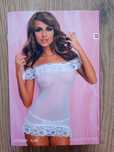 Koszulka ze stringami Obsessive Amoresa chemise biała L-XL