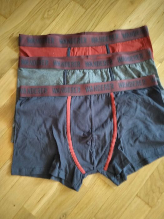 Bokserki męskie, 3-pack XXL, szare/grafit/bordo, NOWE