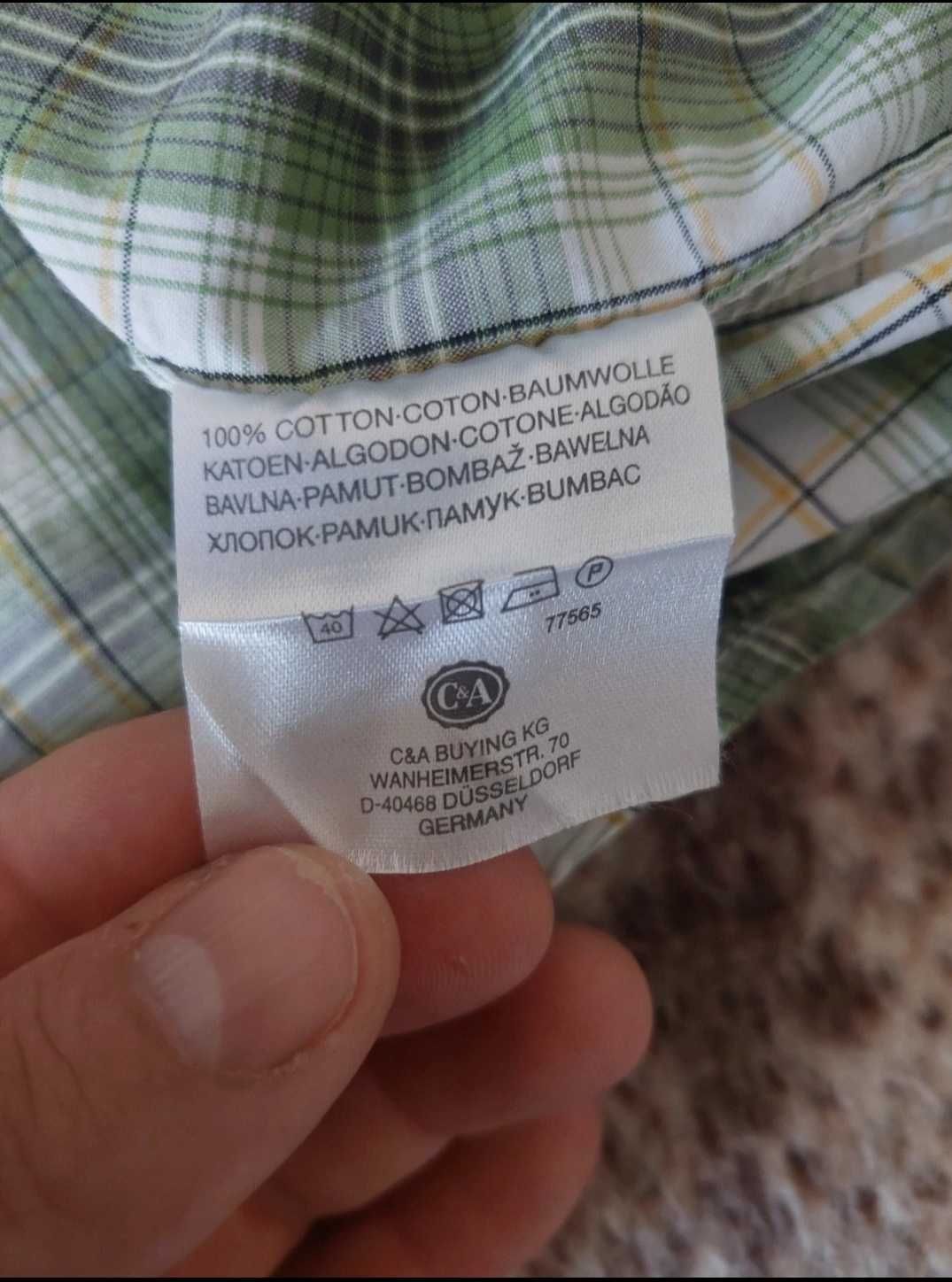 C&A Koszula w kratę na krótki rękaw 140 10 lat