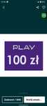 Doładowania Play 100 zł za 80 zł