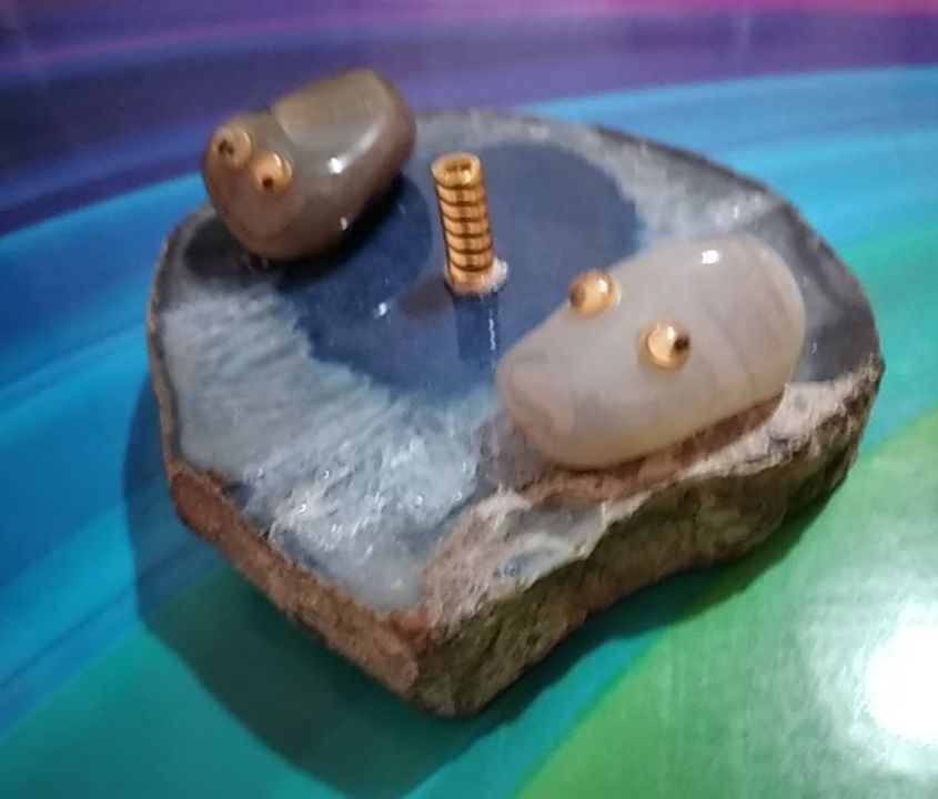 Placa de ágata contra o mau olhado