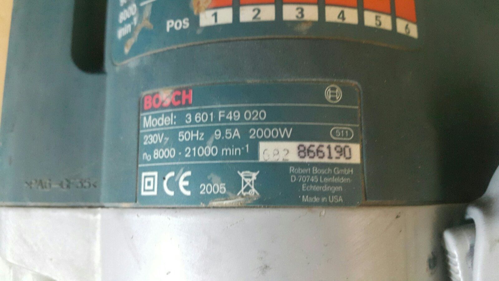 фрезер bosch 3 601 f49 020 2000w 8000-21000