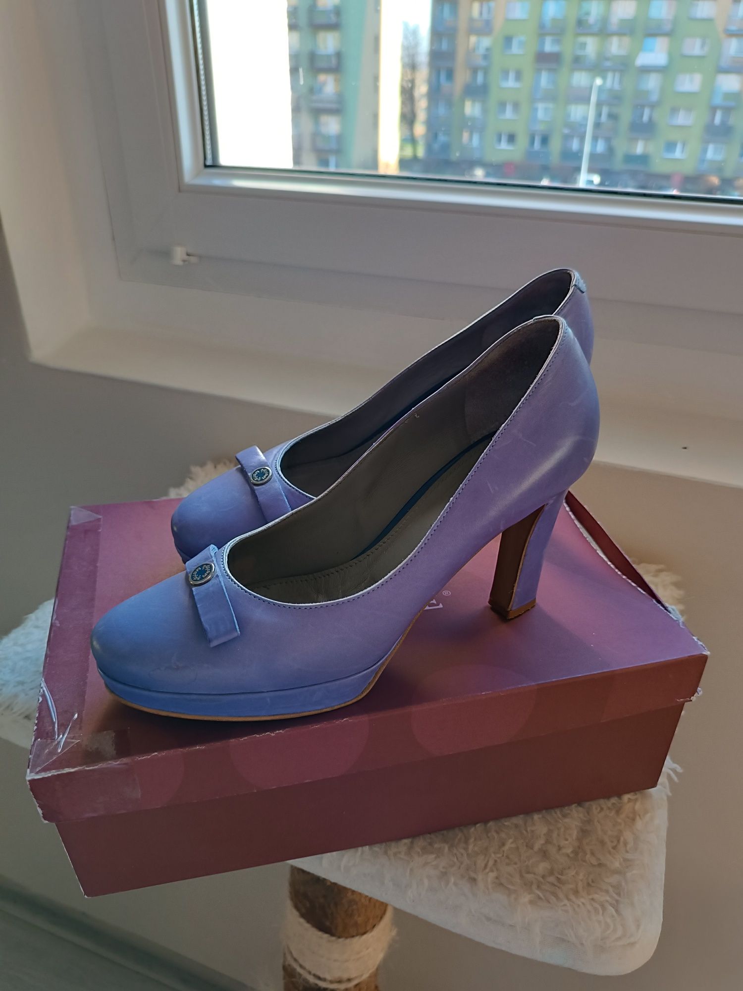 Buty na obcasie Maripé Delice Celadon