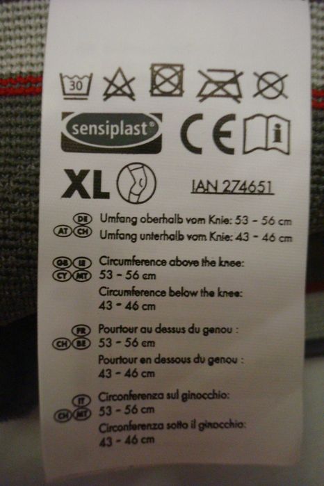 Бандаж коленного сустава/фиксатор "Sensiplast" Размер XL Новый