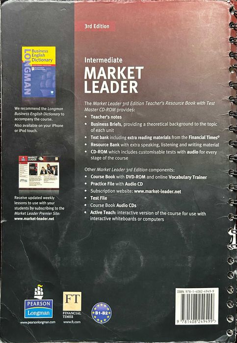 Podręcznik MARKET LEADER 3rd Edition Intermediate Teacher's Book