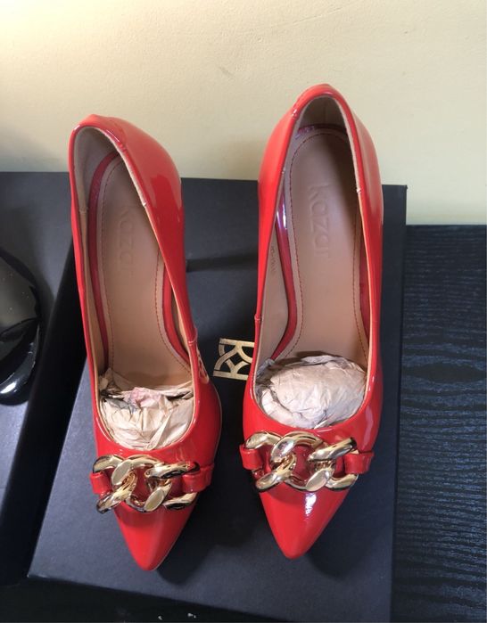 NOWE  Kazar  czerwone  szpilki 36 rozmiar