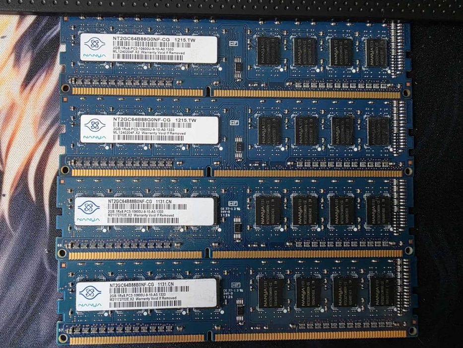 Pamięć DDR3  4x2GB PC3-10600U 1333MHZ