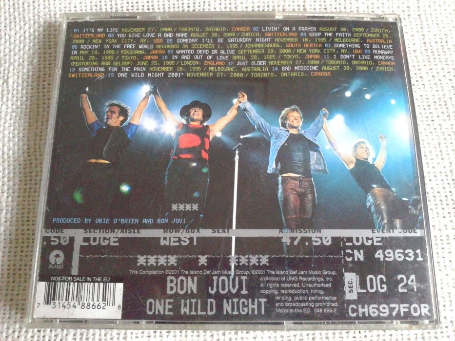 Bon Jovi - One Wild Night: Live CD