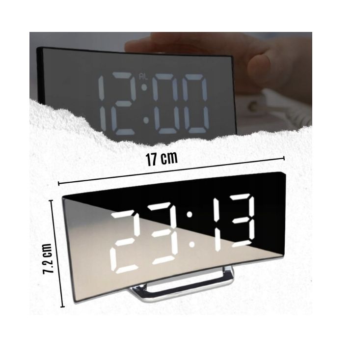 Zegar cyfrowy zegarek elektroniczny cyfrowy godzina budzik lcd