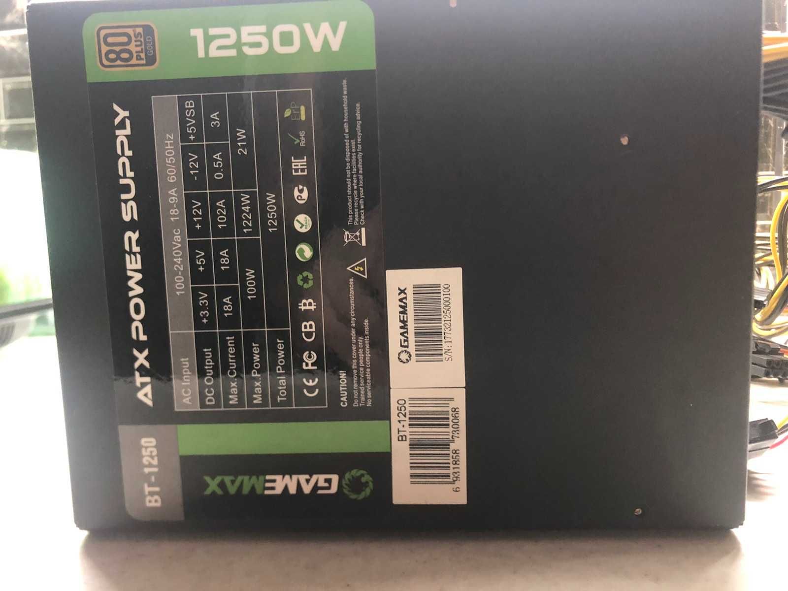 Блок живлення GameMax BT - 1250 Gold 80 ATX POWER SUPPLY