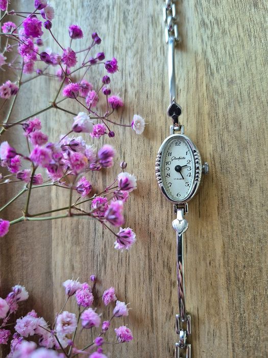 Śliczny stary zegarek mechaniczny Glashütte