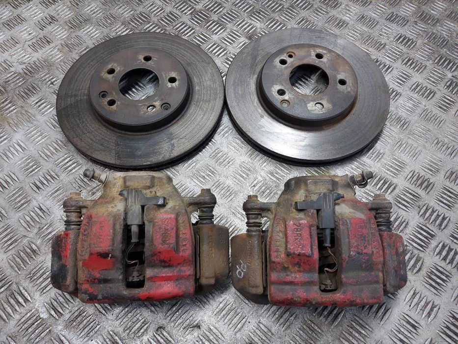 TARCZE HAMULCOWE PRZÓD + KLOCKI + ZACISKI MERCEDES-BENZ W203