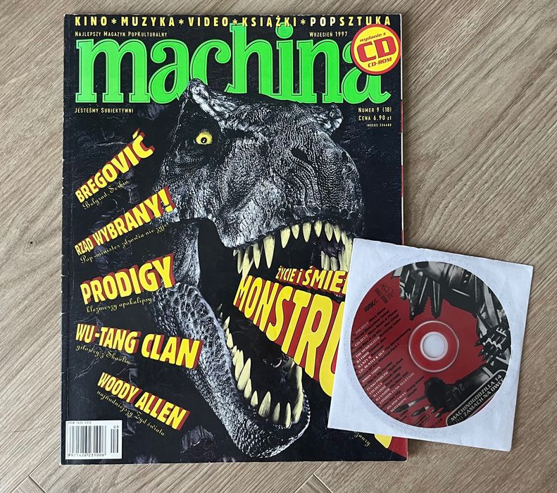 Magazyn Machina 9/1997 + płyta CD, dobry stan