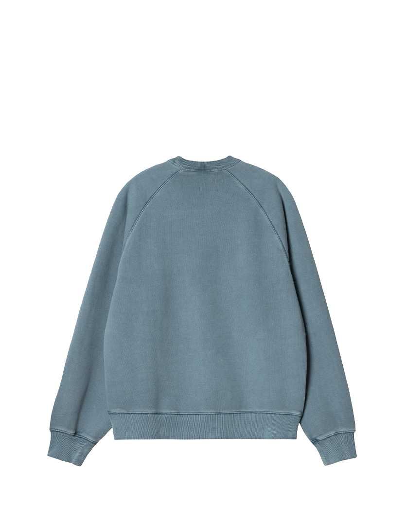 Світшот Carhartt WIP Taos Sweat Garment Dyed Blue