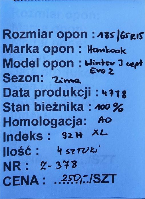 185/65R15 Hankook Winter I cept Evo 2 Zima
