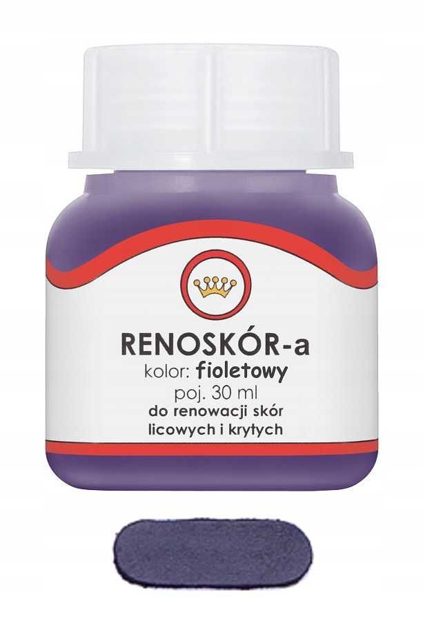 RENOSKÓR farba lakier do skóry Fioletowy 30ml