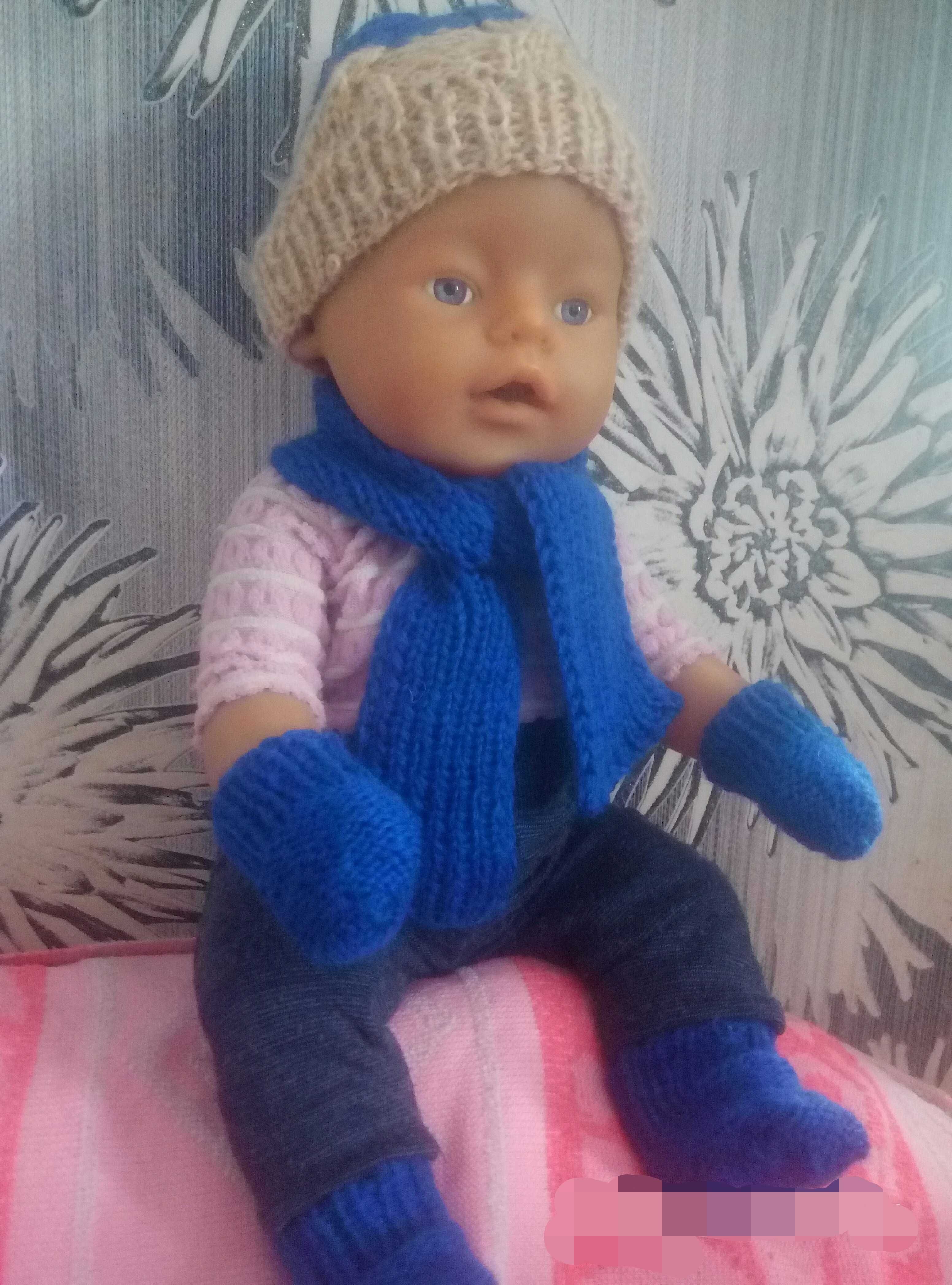 нові шапка шарф рукавиці пінетки шкарпетки комплект для Baby born