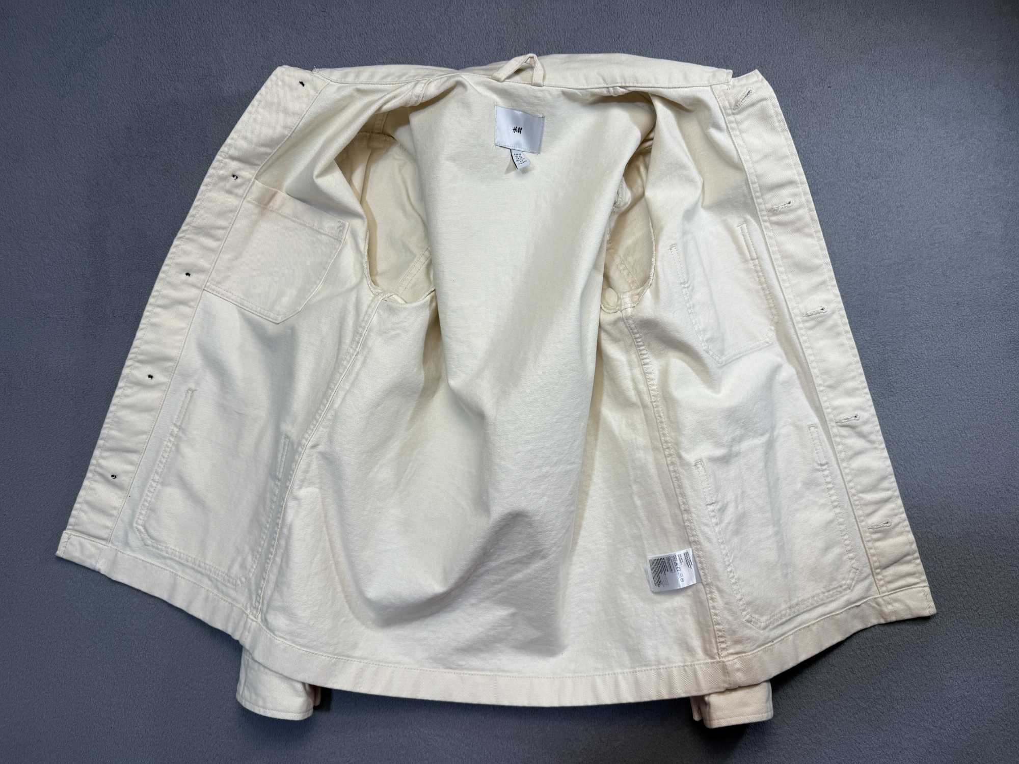Чоловіча куртка овершот h&m essentials розмір XS бежева