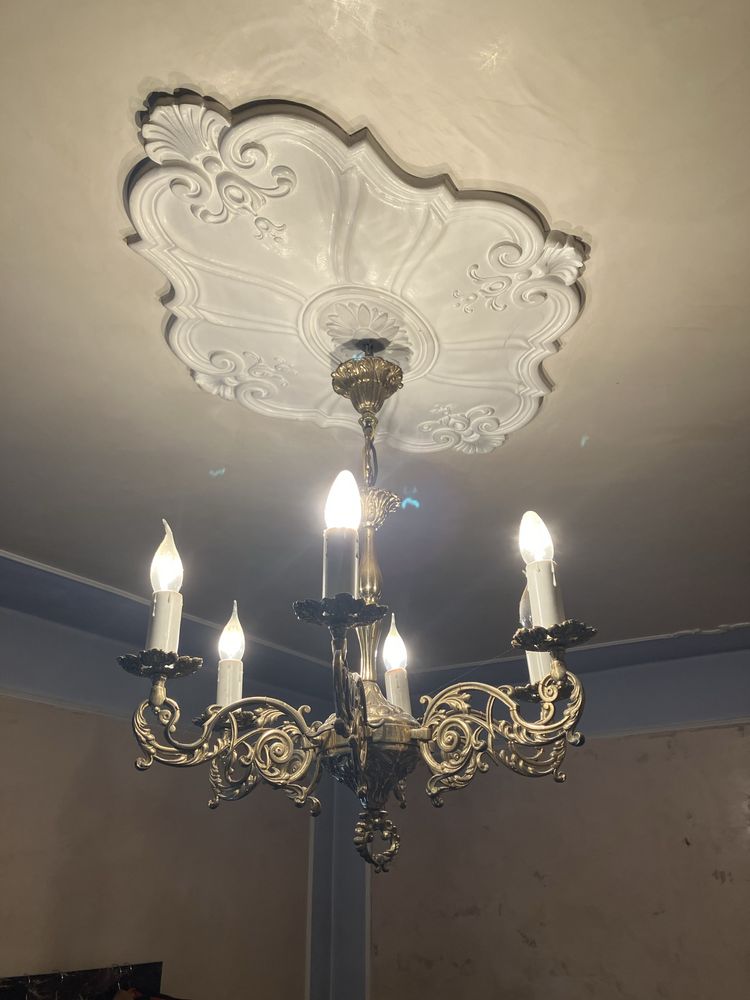 Lampa mosiężna-żyrandol- Francja