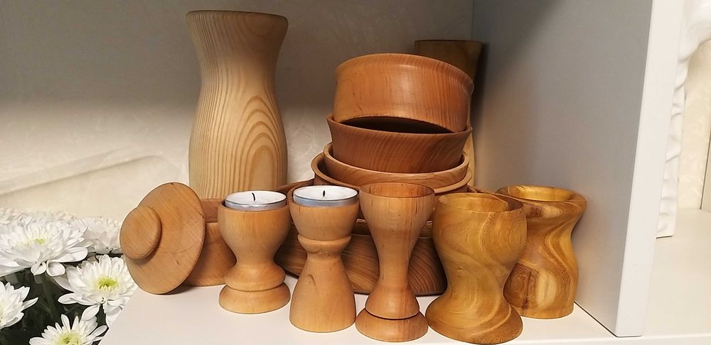 Подставка для абажура торшера из дерева ручная работа