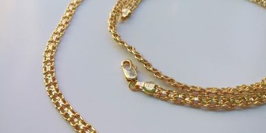 Pozłacany łańcuszek damski,złoty łańcuszek,18k,750,Italy,moda,d&g,zara