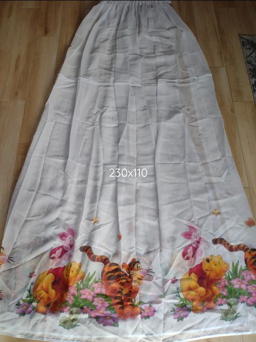 Firana woal Disney Kubuś Puchatek 230 x 110 taśma stan idealny