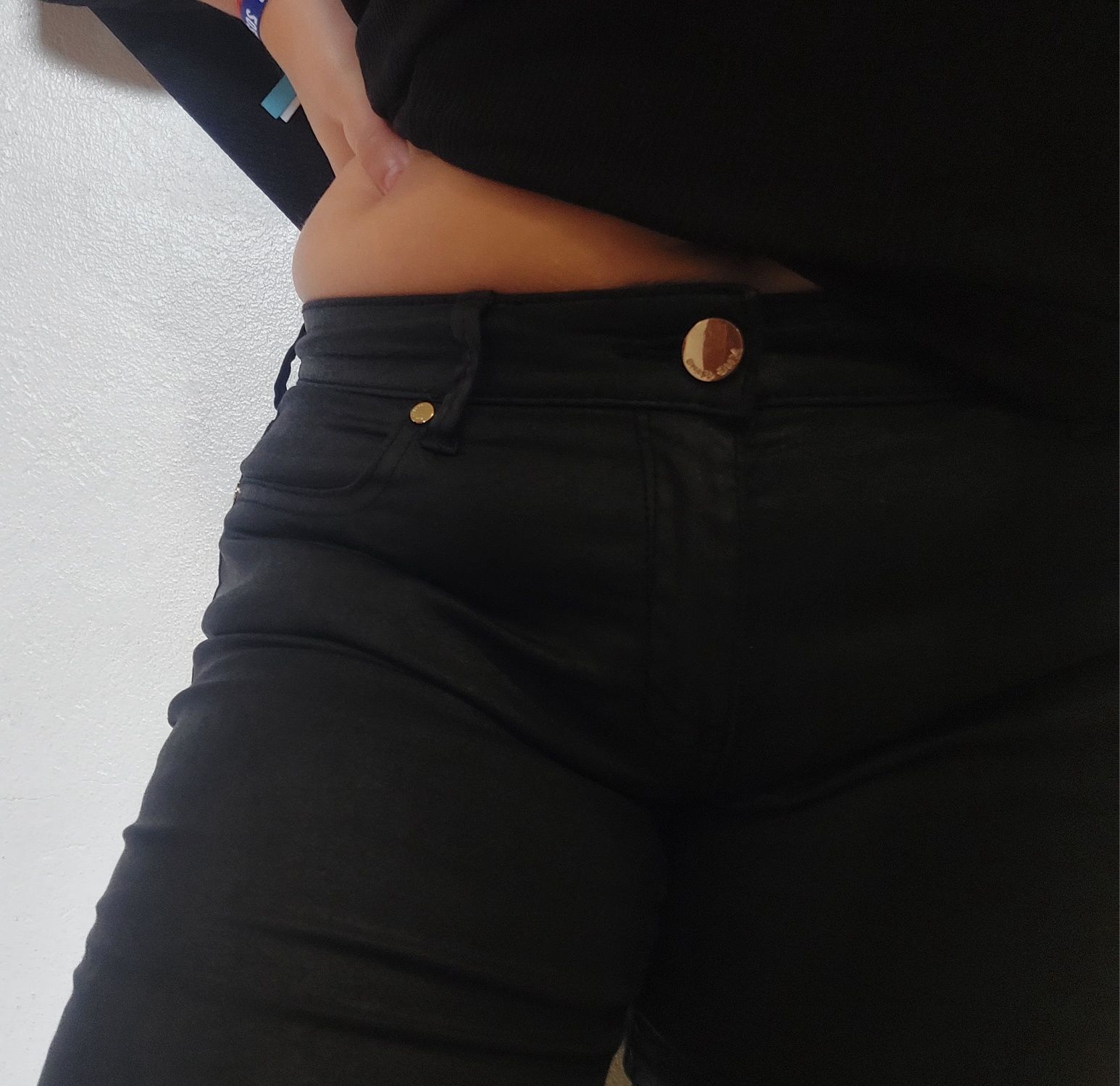 Calças pretas mango jeans tamanho 38