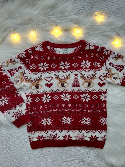 Sweterek świąteczny r. 122/128