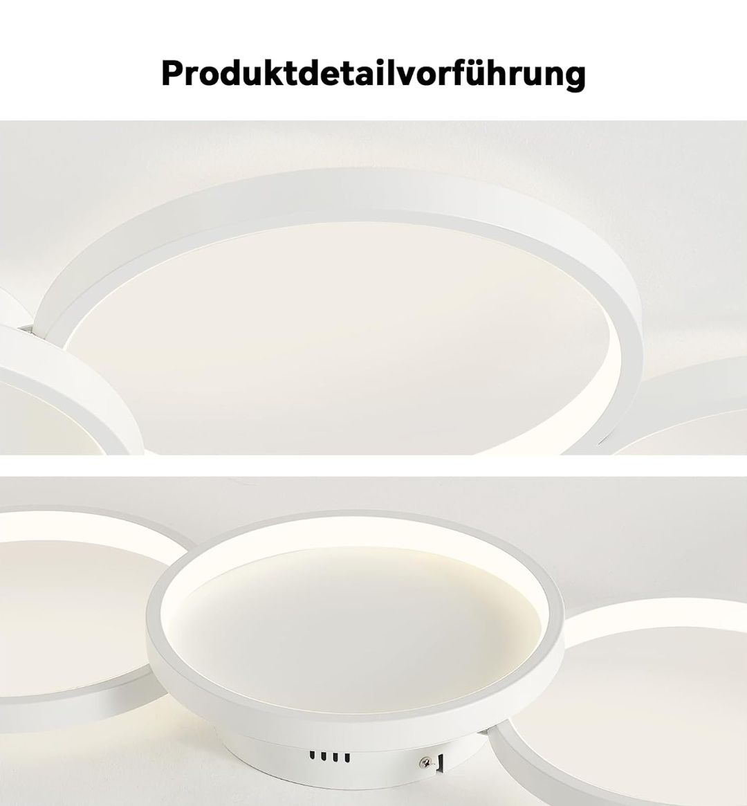 BAYHT Smart LED sufitowa lampa kompatybilna z aplikacją Alexa, biała