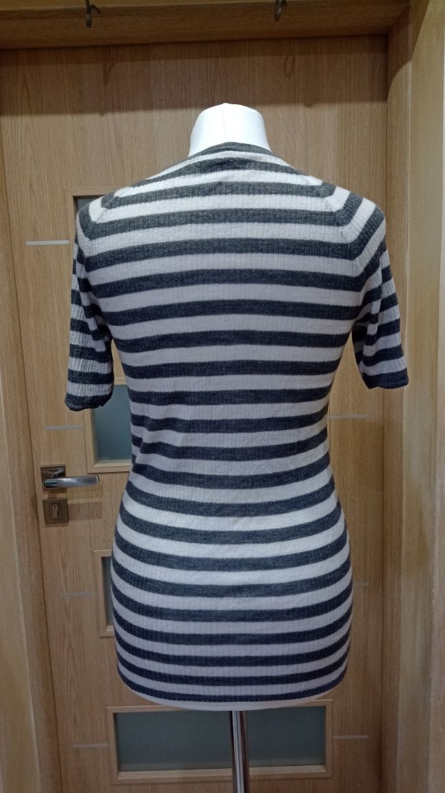 Śliczna bluzka koszulka wełniana, Merino Wool wełna, Pierre Robert M/