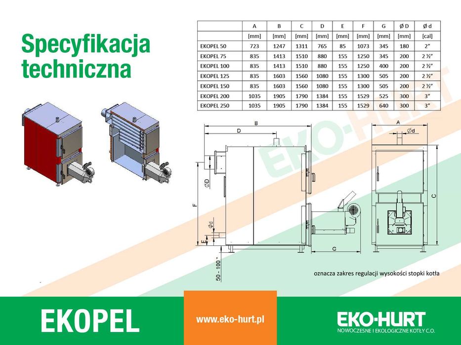 Kocioł EKOPEL na pellet o mocy 75 kW DOTACJA czyste powietrze 5 klasa