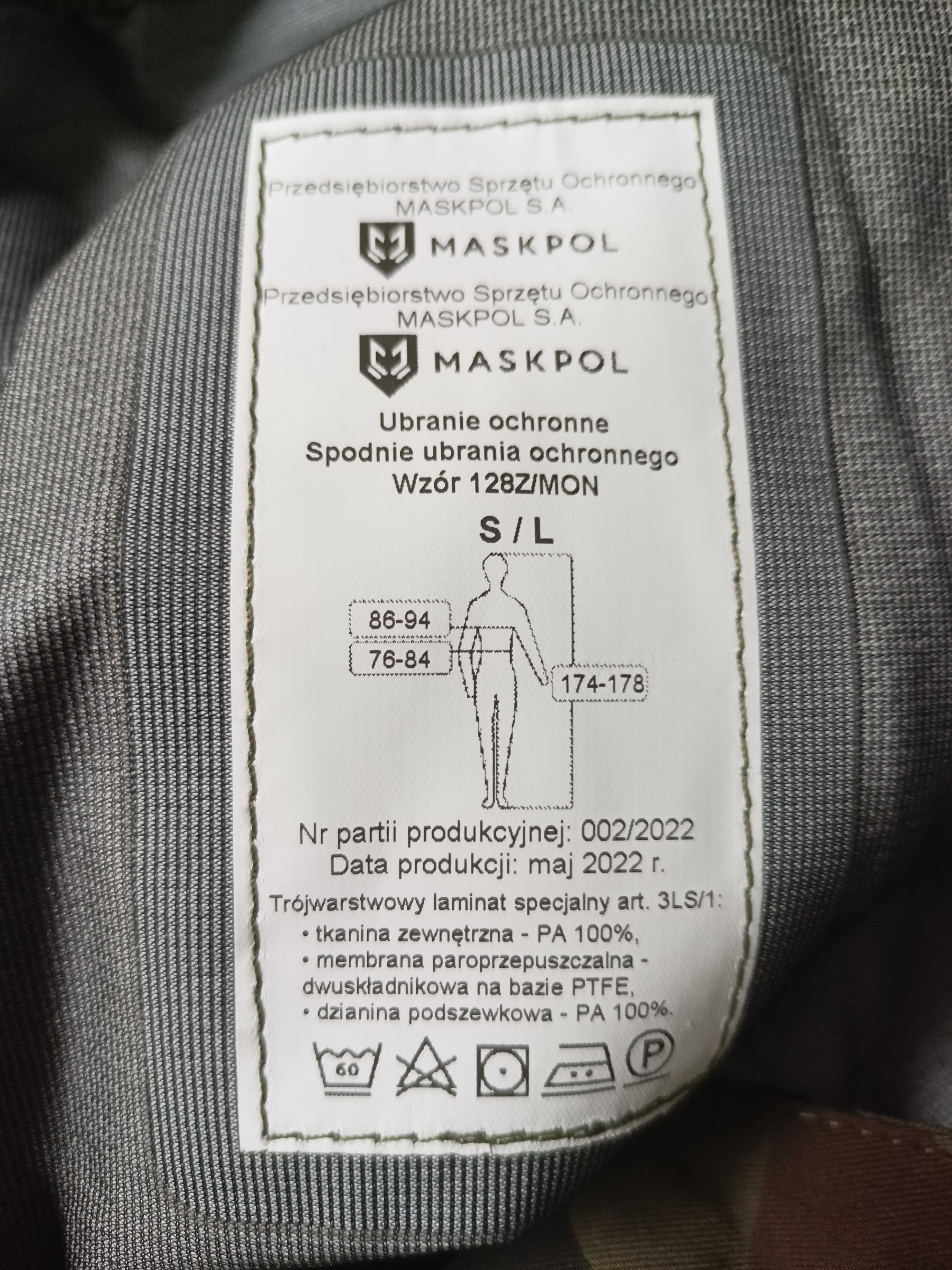 Ubranie ochronne wzór 128Z/MON goreteks gore-tex rozmiar S/L