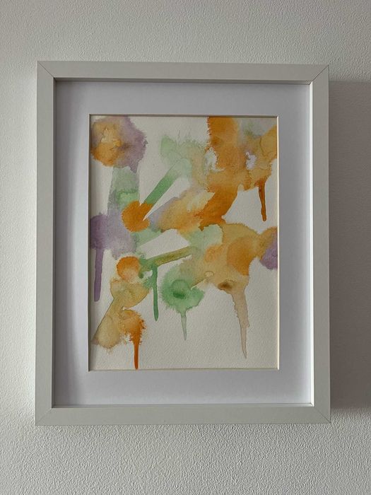 Pintura abstrata em acrílico