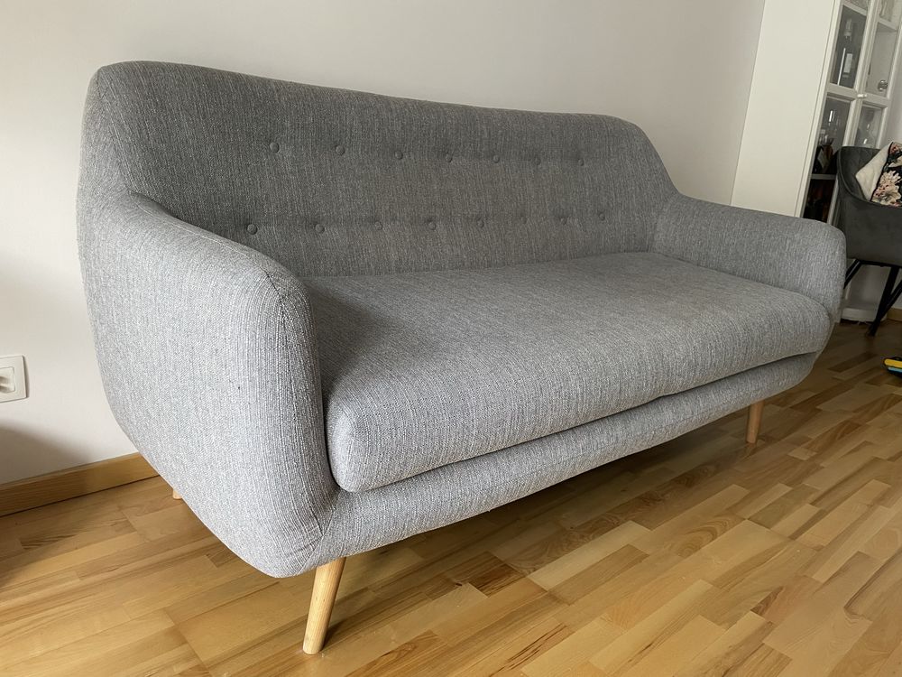 Szara kanapa sofa Revive trzyosobowa