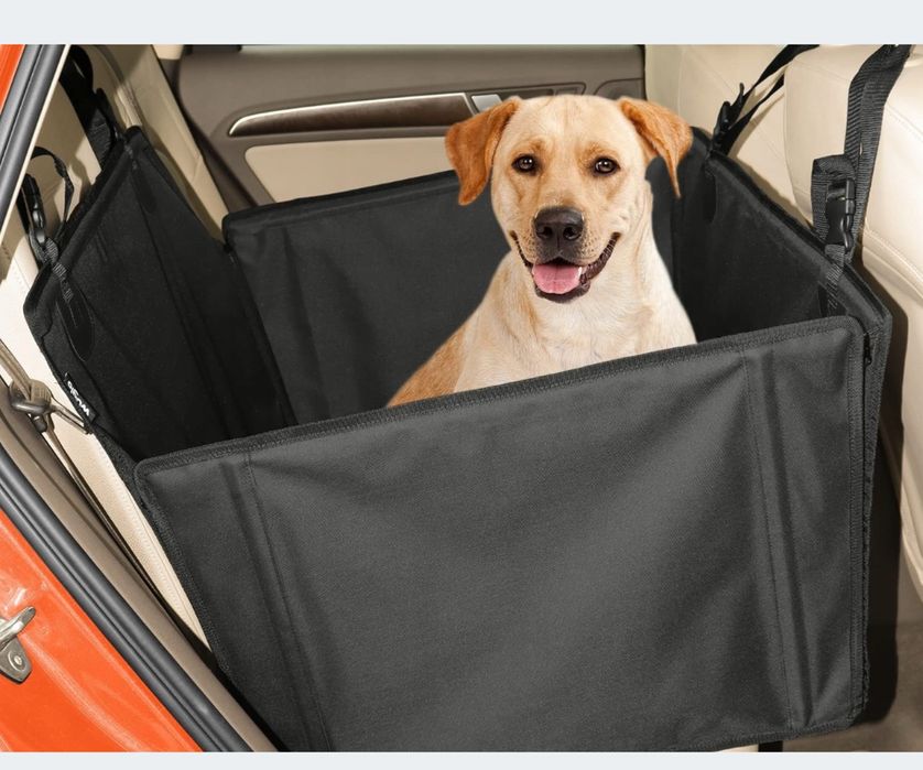 Super stabilny fotelik samochodowy dla psa Wuglo w rozmiarze L, szary