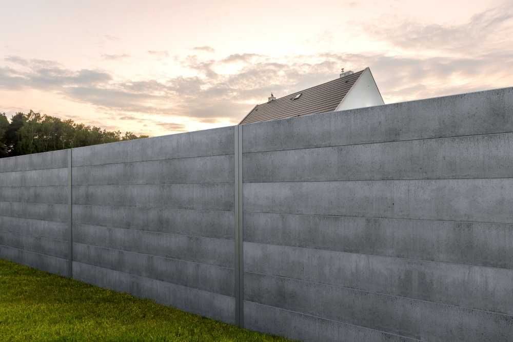 Ogrodzenia betonowe nowoczesne wibroprasowane GRAFIT -słup TT oc+RAL