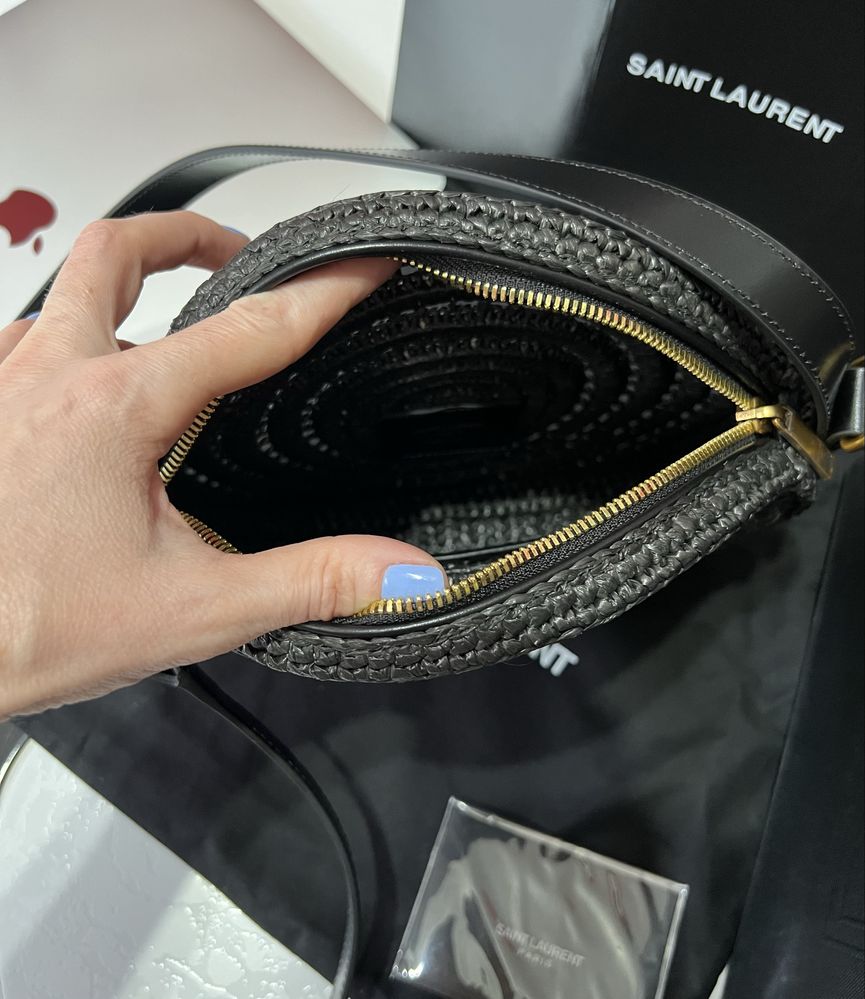 Сумка YSL Saint Laurent Round Raffia Shoulder Ив Сен Лоран Люкс
