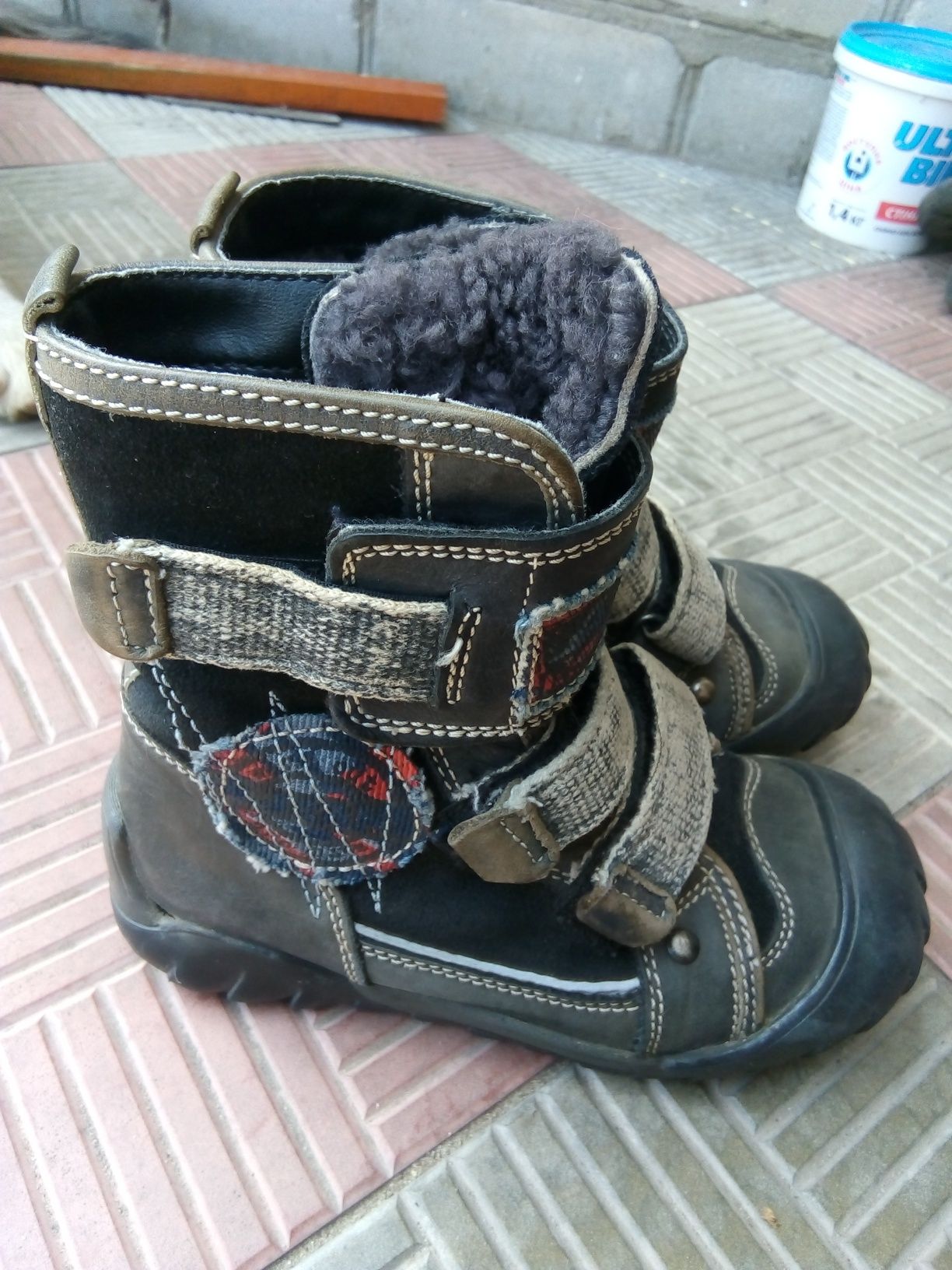 Натуральные зимние ботинки удобные